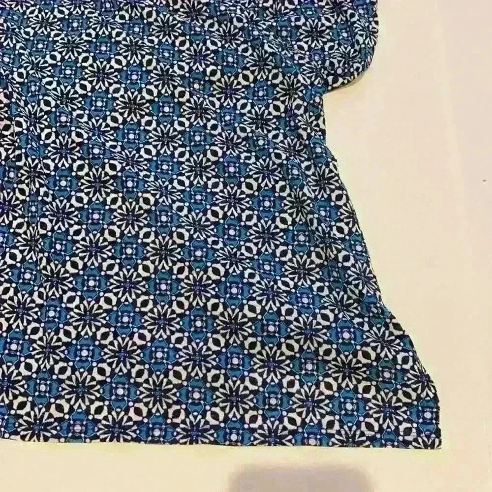 Alfani wrap tie sleeveless top blue pattern med - Picture 2 of 11
